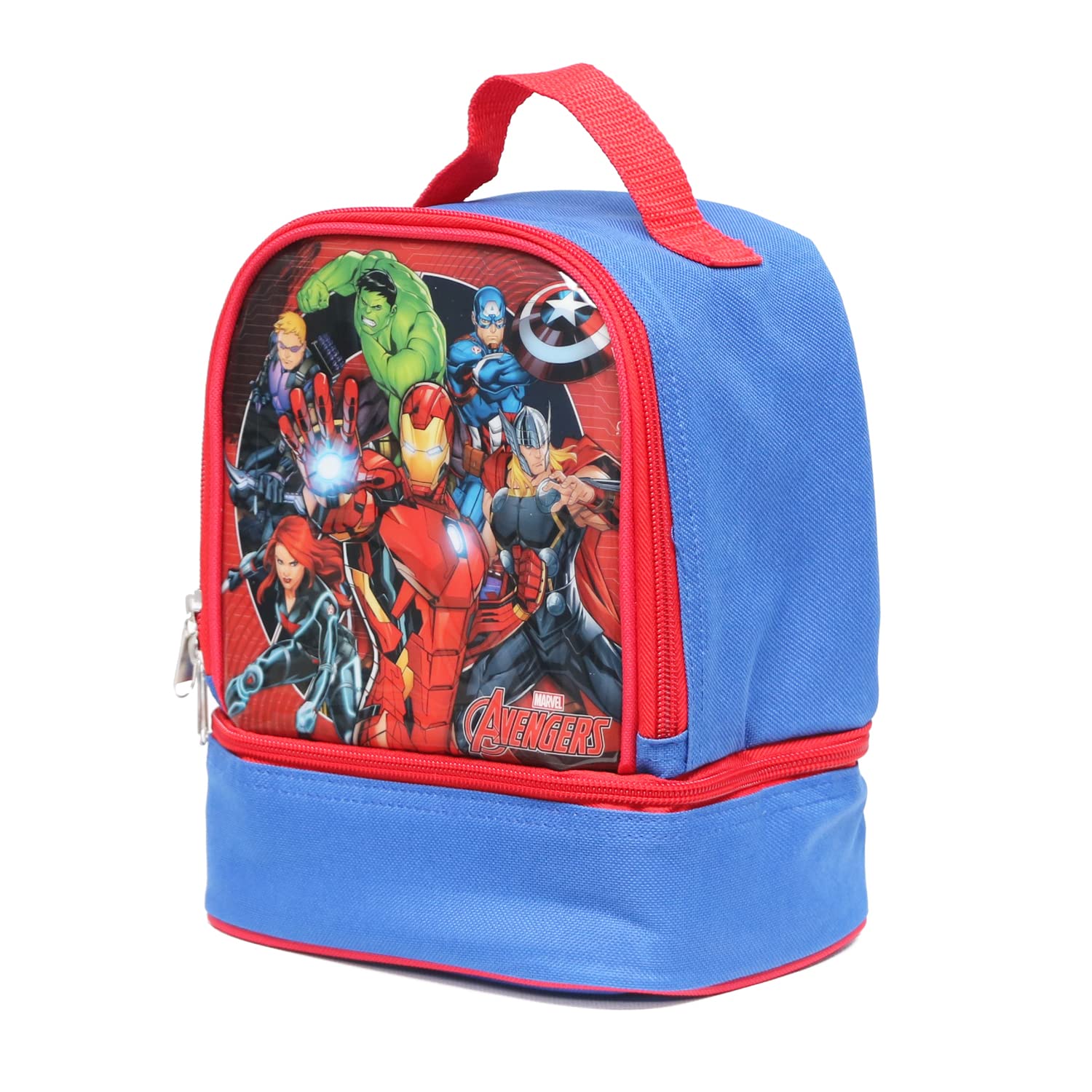 Amazon.com: Ruz Avengers Dual Compartment Dome Lunch Box, Red/Blue